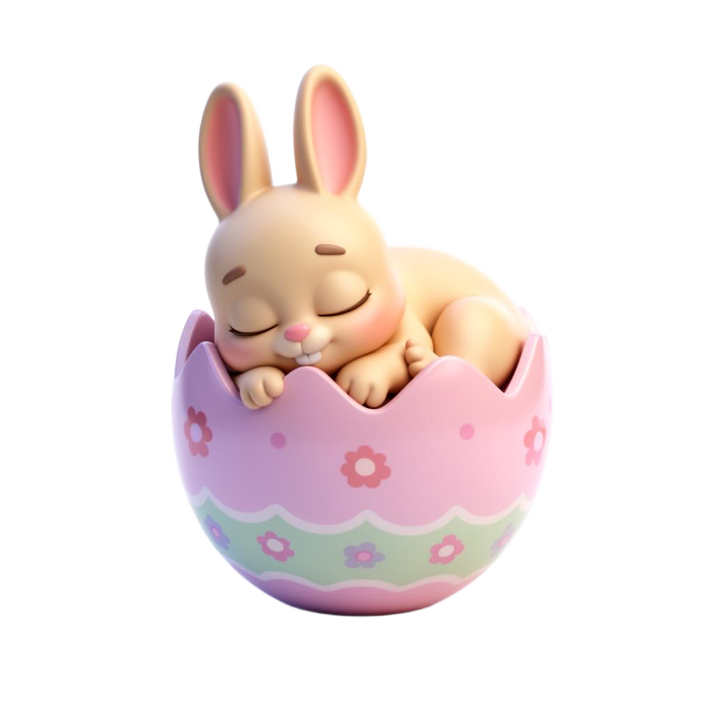 Sleeping Bunny in Egg